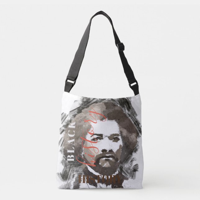 Frederick Douglass Aquarellmalerei Tragetaschen Mit Langen Trägern (Vorderseite)
