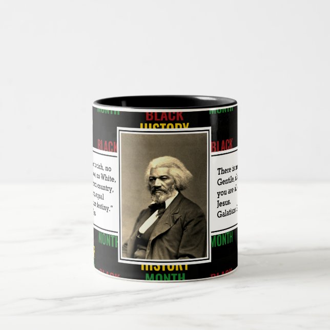 FREDERICK DOUGLASS | Black History Quote Scripting Zweifarbige Tasse (Mittel)