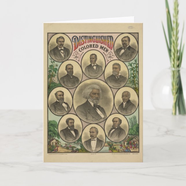 Frederick Douglass: Die farbenfrohen Männer Karte (Vorderseite)