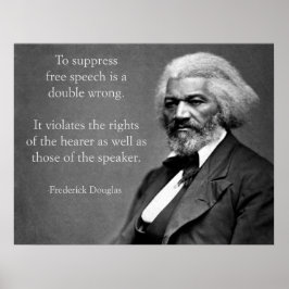 Frederick Douglass Free Speech Poster