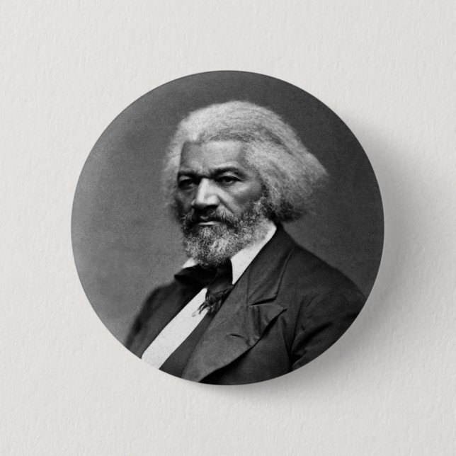 Frederick Douglass Portrait von George K. Warren Button (Vorderseite)