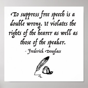 Frederick Douglass Redefreiheit-Zitat Poster