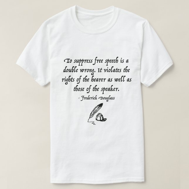 Frederick Douglass Redefreiheit-Zitat T-Shirt (Design vorne)
