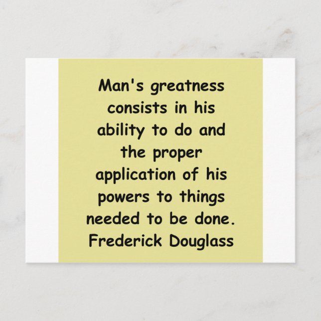 Frederick Douglass-Zitate Postkarte (Vorderseite)
