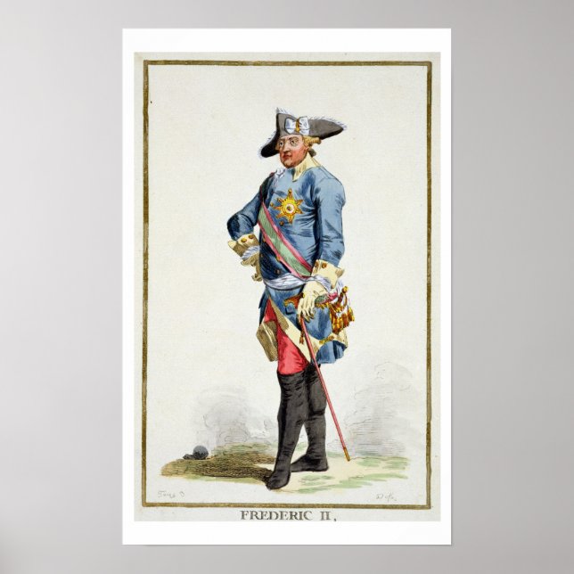 Frederick II. "Der Große" (1712-86) König von Preu Poster (Vorne)
