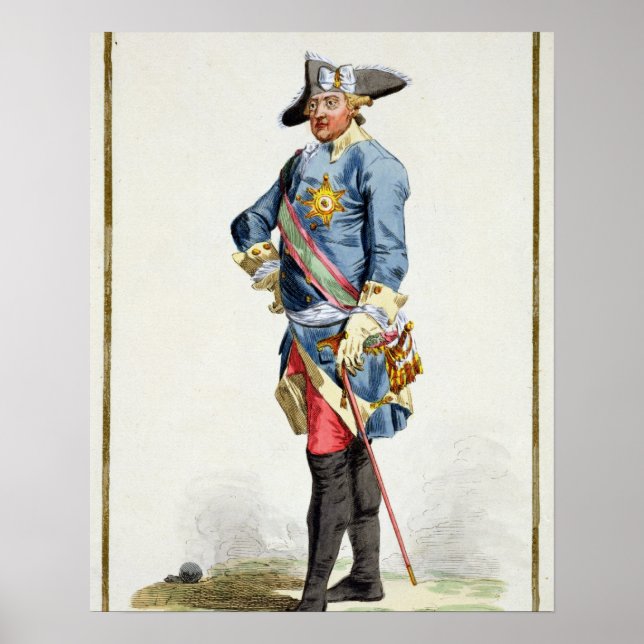 Frederick II. "Der Große" (1712-86) König von Preu Poster (Vorne)