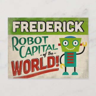Frederick Maryland Robot - Funny Vintag Postkarte