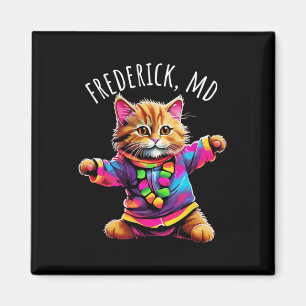 Frederick Md Usa Fun Niedliche Tanzkatze Des Magnet