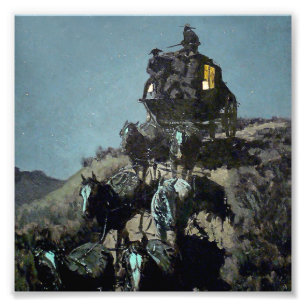 Frederick Remington „Die alte Postkutsche“ Fotodruck