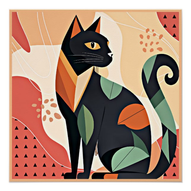 Frederick the Cat, boho chic, Poster (Vorderseite)