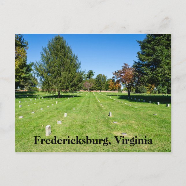 Fredericksbug National Friedhof Postkarte (Vorderseite)