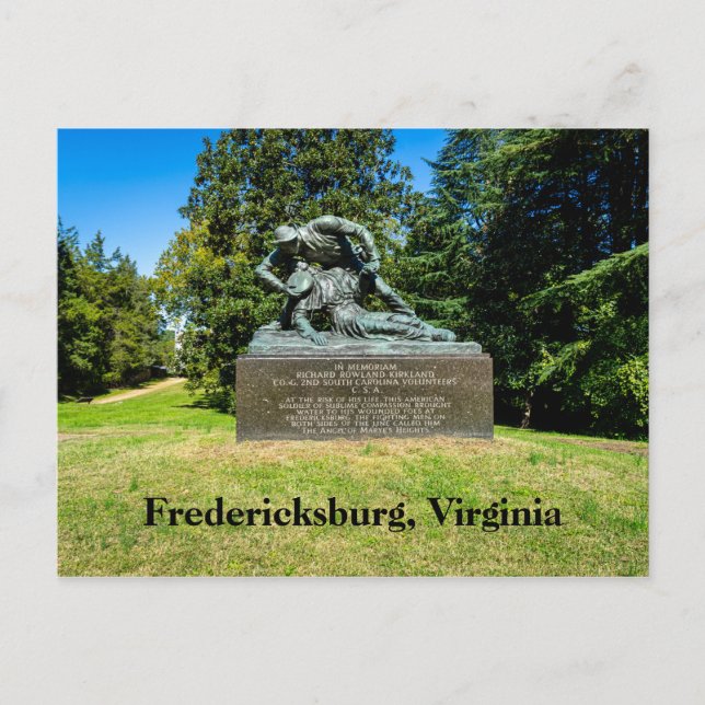 Fredericksburg-Schlachtfeld in Virginia Postkarte (Vorderseite)