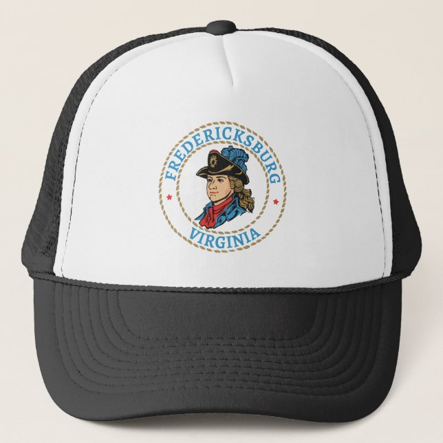 Fredericksburg Virginia Colonial Truckerkappe (Vorderseite)
