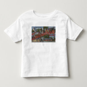Fredericksburg, Virginia - große Buchstabe-Szenen Kleinkind T-shirt