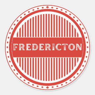 Fredericton City Pride-Emblem – Kanadische Identit Runder Aufkleber
