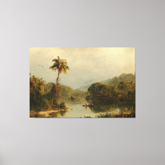FREDERISCHE KIRCHE - TROPISCHE LANDSCHAFT - 1855 LEINWANDDRUCK (Vorderseite)