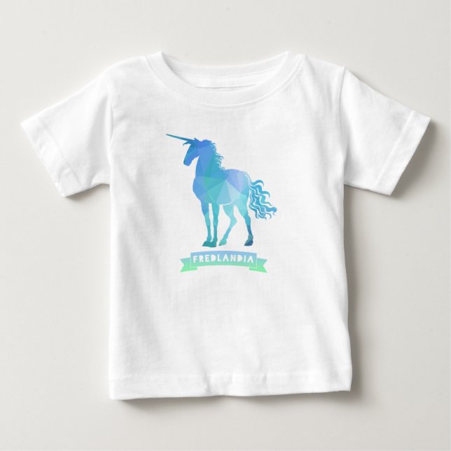 Fredlandia Unicorn Kleinkind Ruffle Kleid Baby T-shirt (Vorderseite)