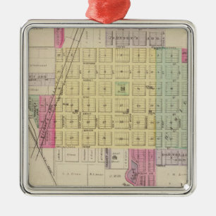 Fredonia, Benedict, Büffel, Kansas Silbernes Ornament