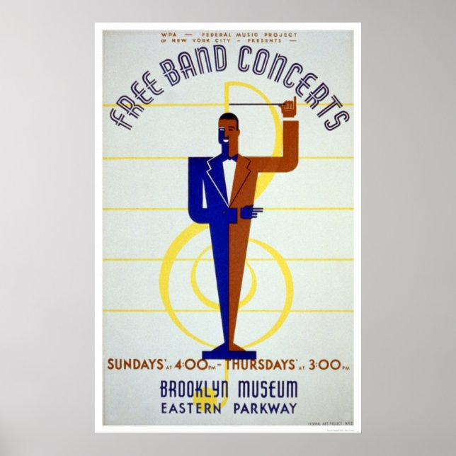 Free Band Concerts 1941 WPA Poster (Vorne)