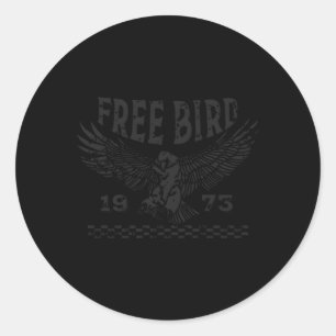 Free Bird Fiery for Music Runder Aufkleber