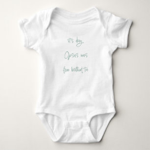 Free Birth Jersey   Funny Baby Bodysuit Baby Strampler