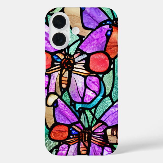 "Free Butterfly Tumbler Sublimation Design" iPhone 16 Hülle (Rückseite)