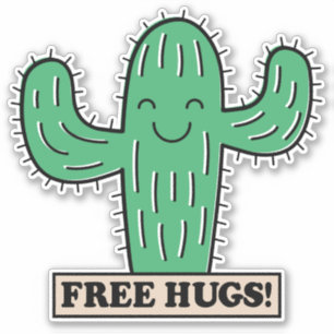 Free Cactus Hugs Aufkleber