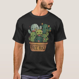 Free Cactus hugs T-Shirt Niedliche lustige Kaktus 