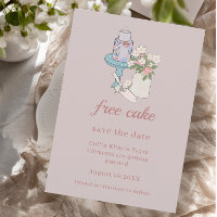 Free Cake Funny Dusty Pink