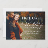 Free Cake Funny Wedding Save the Date Volles Foto