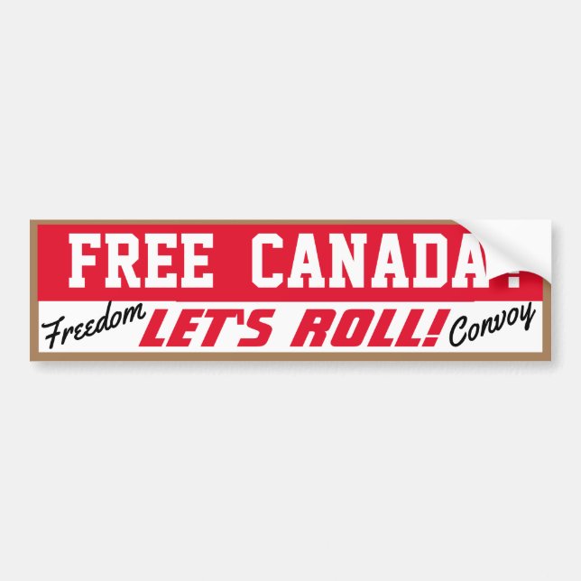 Free Canada Let's Roll! Autoaufkleber (Vorne)