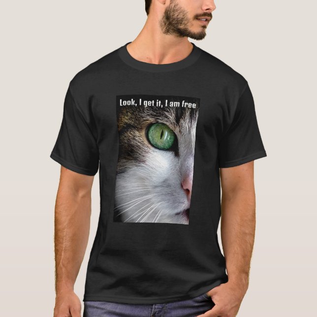 Free Cat (dunkel) T - Shirt (Vorderseite)
