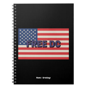 Free DC Bold Graphic Show Support für Washington Notizblock