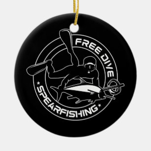 Free Dive Speerfischen Angeln Jagen Keramik Ornament