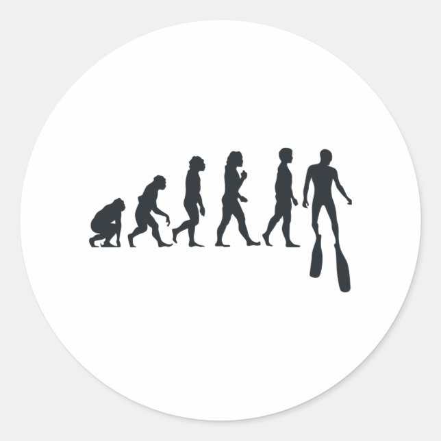 Free Diver Evolution Free Diver Apnea Diver Runder Aufkleber (Vorderseite)