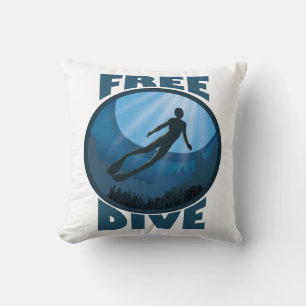 Free Diving - Der Ozean ruft Freediver an Kissen