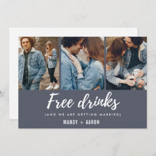 Free Drinks Script Foto Hochzeit speichern Sie das Save The Date