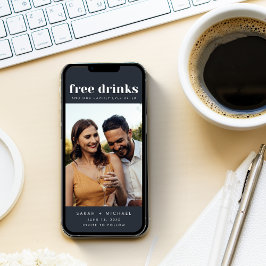 Free Drinks Wedding Foto Save the Date digital