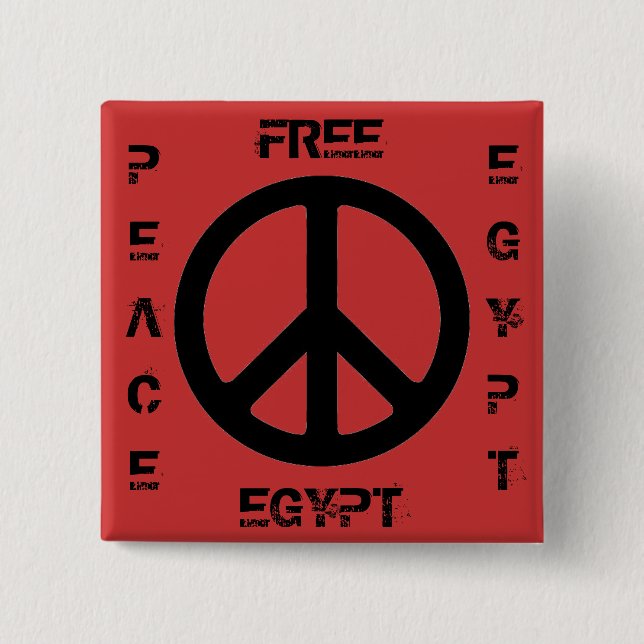 FREE EGYPT PEACE EGYPT BUTTON (Vorderseite)