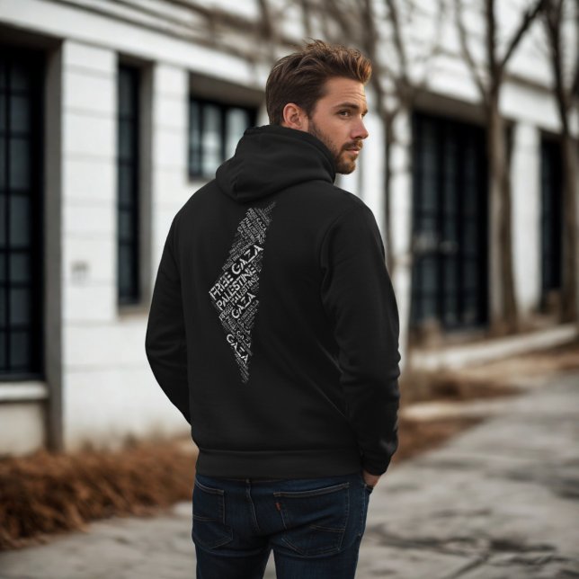 Free Gaza Free Palestine Map Cloud Word Hoodie (Von Creator hochgeladen)