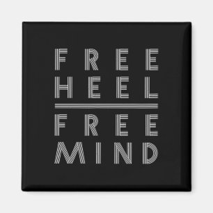 Free Heel - Free Mind - Telemark Skifahren Magnet