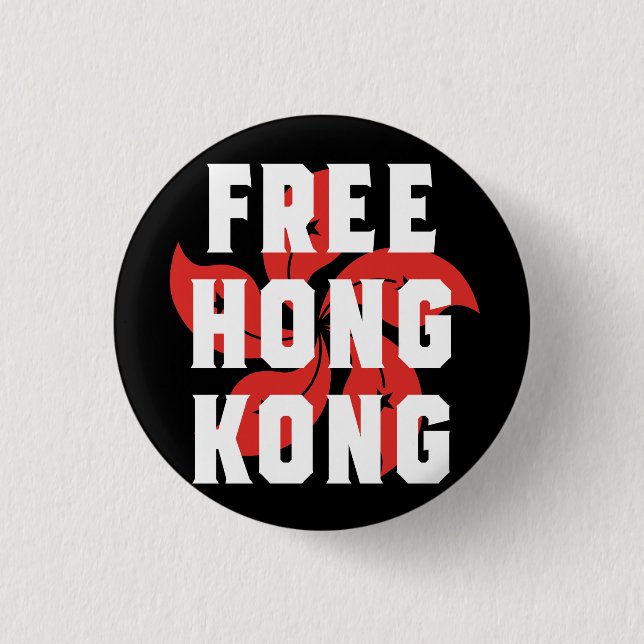 Free Hong Kong Classic Round Button (Vorderseite)