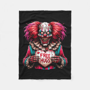 Free Hugs Beängstigend Clown Valentine Halloween H Fleecedecke