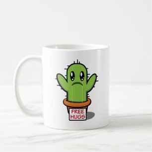 Free Hugs Cactus Coffee Tasse - Funny Succulent Li