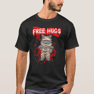 Free Hugs Halloween Sarcasm Beängstigend Creepy Ko T-Shirt