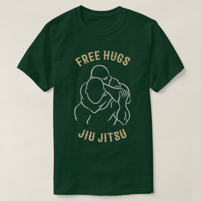 Free Hugs Jiu Jitsu BJJ MIXED MARTIAL ARTS Grappli T-Shirt (Design vorne)