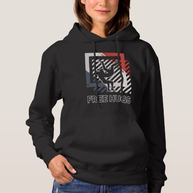 Free Hus Cuddle Embrace Professional Wrestling Coa Hoodie (Vorderseite)
