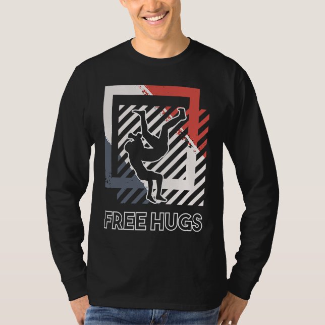 Free Hus Cuddle Embrace Professional Wrestling Coa T-Shirt (Vorderseite)