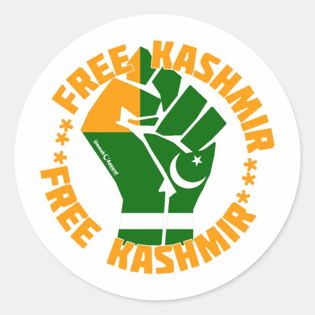 Free Kaschmir Runder Aufkleber (Vorderseite)