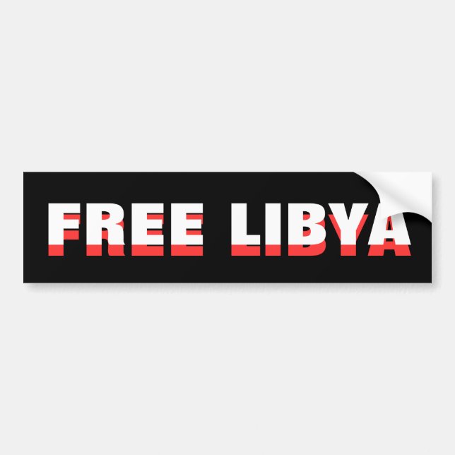 FREE LIBYA AUTOAUFKLEBER (Vorne)